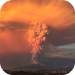 volcano video live wallpaper android application logo